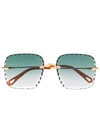 CHLOÉ ROSIE SQUARE-FRAME SUNGLASSES