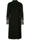 Ellery Oversized Midi Coat In Black
