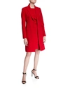 ALBERT NIPON TWO-PIECE BELTED SLEEVELESS DRESS WITH LONG JACKET,PROD225910098