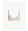 Myla Doria Road Embroidered Mesh Underwired Bra In Nude Multi