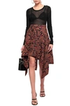 PROENZA SCHOULER ASYMMETRIC PRINTED CREPE SKIRT,3074457345620573618