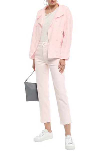 Rebecca Minkoff Woman Modal-blend Jacquard Jacket Baby Pink