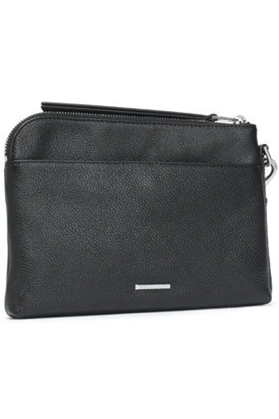 Rebecca Minkoff Bree Textured-leather Pouch In Black