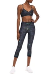 THE UPSIDE STARS NYC CROPPED PRINTED STRETCH LEGGINGS,3074457345620799919