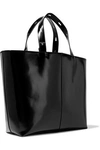 KARA BETTY LARGE GLOSSED-LEATHER TOTE,3074457345619742303