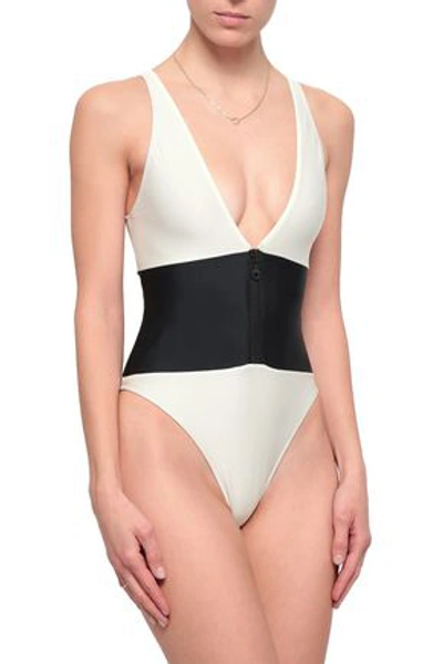 Adriana Degreas Woman Two-tone Swimsuit Off-white