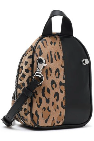Alexander Wang Woman Attica Leopard-print Suede And Textured-leather Backpack Animal Print