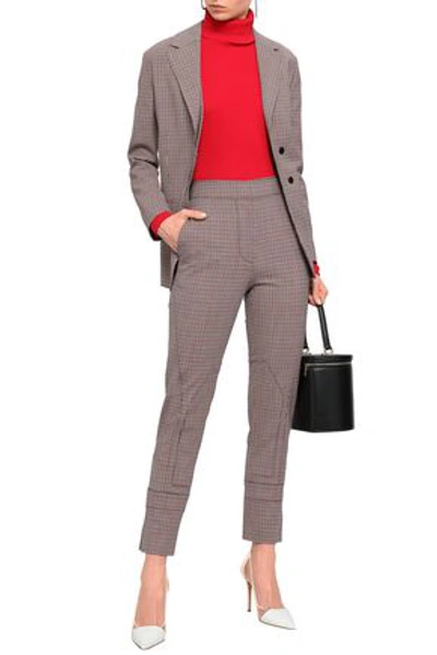 Cedric Charlier Checked Wool-blend Tape In Red
