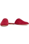 GIANVITO ROSSI PALOMA SUEDE SLIPPERS,3074457345621043714