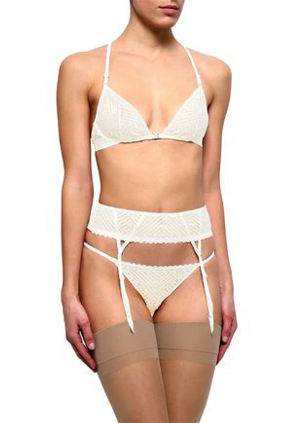 Heidi Klum Intimates Woman Lace Suspender Belt Ivory