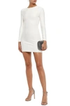 Herve Leger Womens White Bandage Fitted Stretch-jersey Mini Dress Xxs