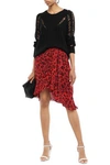 IRO LINGO RUFFLE-TRIMMED LEOPARD-PRINT CHIFFON WRAP SKIRT,3074457345620752896