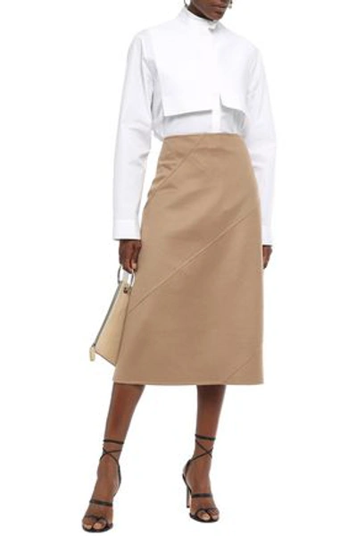 Jil Sander Woman Cashmere Midi Skirt Sand