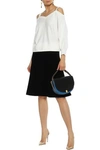 MILLY MILLY WOMAN FLARED KNITTED SKIRT BLACK,3074457345620614262
