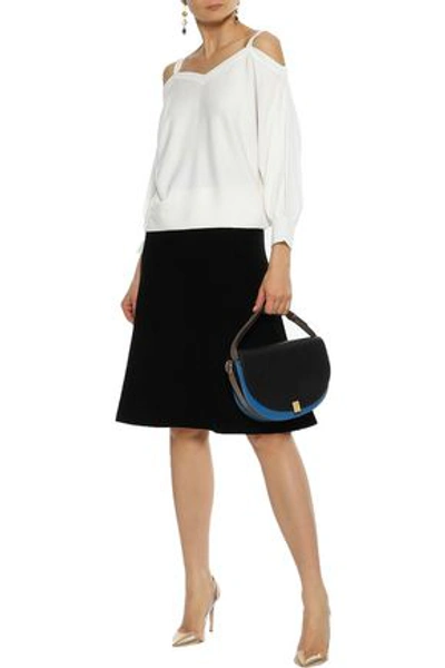Milly Woman Flared Knitted Skirt Black