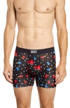 Saxx Vibe Super Soft Slim Fit Boxer Briefs In Black Beer Champs
