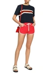 RED VALENTINO LACE-UP COTTON-BLEND SHORTS,3074457345619918548