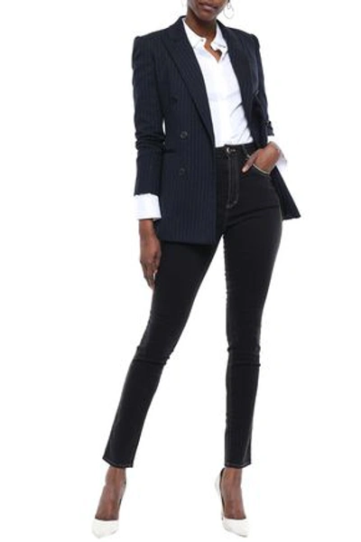 Sonia Rykiel Woman Crystal-embellished High-rise Skinny Jeans Black