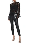 TOM FORD OPEN-BACK APPLIQUÉD CORDED LACE TOP,3074457345620842899