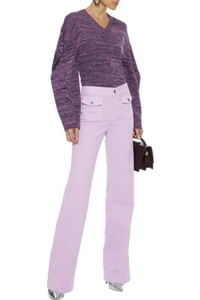 Stella Mccartney Woman The Flare High-rise Bootcut Jeans Lavender In Purple