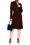 VICTORIA BECKHAM DOUBLE-BREASTED BRUSHED WOOL-FELT COAT,3074457345620351110