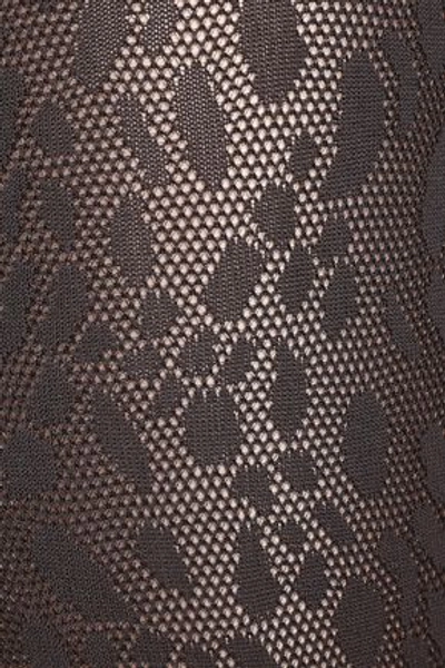 Wolford Jacquard-knit 40 Denier Fishnet Tights In Anthracite