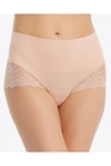Spanx Undie-tectable Lace Hipster Panties In Vintage Rose