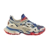 BALENCIAGA TRACK 2 TRAINERS,568615 W2GN2 BEIGE BLUE RED