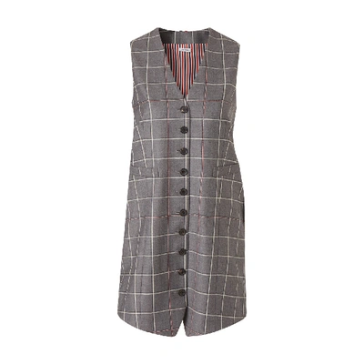 Thom Browne Short Wool Dress In Grey