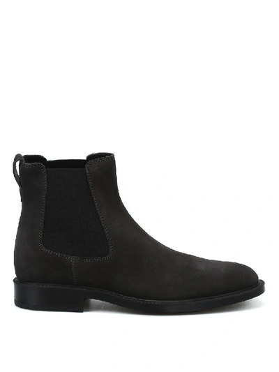 Tod's Ankle Boot In Suede In Black