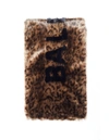 BALENCIAGA BALENCIAGA LEOPARD FAUX FUR LOGO SCARF,578887354B5/2500