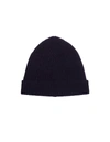 JIL SANDER JIL SANDER BLACK CASHMERE RIB KNIT BEANIE,JSMP754108/MPY10008/001