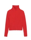 BALENCIAGA RED RIB KNIT TURTLENECK,A8F48694-EB1F-F457-24F4-BC16B2913D5A