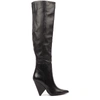 ALDO CASTAGNA BLACK NAPPA LEATHER BOOTS,11d63308-a245-4b5c-39c9-1302bac6800f