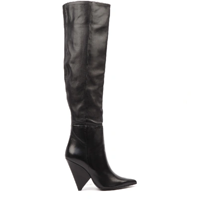 Aldo Castagna Black Nappa Leather Boots