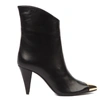 ALDO CASTAGNA BLACK LEATHER BOOTS WITH METAL TOE,9b454b3b-098f-85a7-ffac-615c8086d963