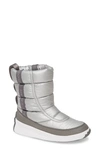 Sorel Women's Out N About Waterproof Puffy Winter Boots In Pure Silver