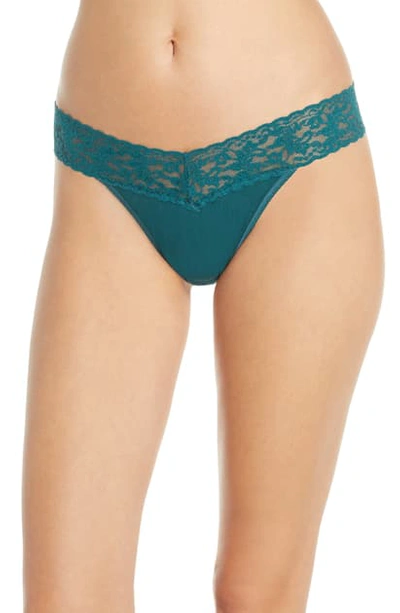 Hanky Panky Original Rise Thong In Evergreen