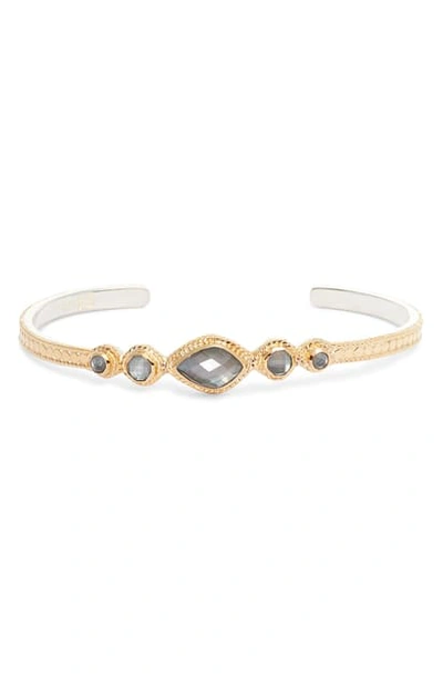 Anna Beck Quartz Station Cuff Bracelet (nordstrom Exclusive) In Gold/ Grey Quartz