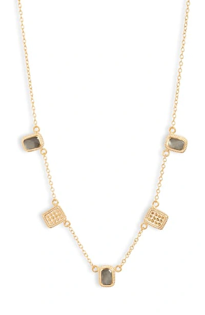 Anna Beck Multi-stone Collar Necklace (nordstrom Exclusive) In Gold/ Grey Quartz