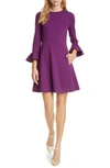 Kate Spade Bell Sleeve Ponte Fit & Flare Dress In Wisteria Garden