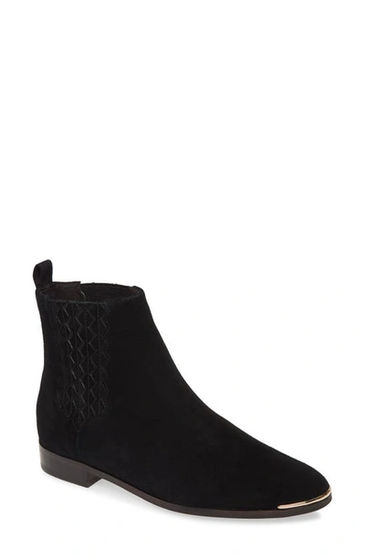 Ted Baker Iveca Leather Flat Ankle Boots-black