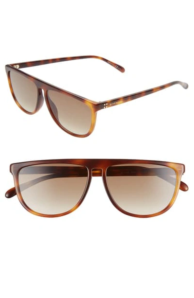 Givenchy Flattop Rounded Acetate Sunglasses In Dkhavana/ Brown Gradient