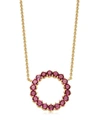 ASTLEY CLARKE GOLD PLATED VERMEIL SILVER LINIA RHODOLITE PENDANT NECKLACE,000638828