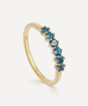 ASTLEY CLARKE GOLD PLATED VERMEIL SILVER LINIA LONDON BLUE TOPAZ RING,000638856