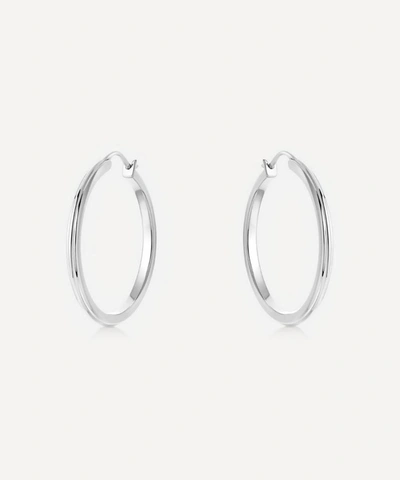 Astley Clarke Silver Medium Linia Hoop Earrings