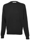 The Row Merino Wool Scott Crewneck Sweater Black In Black