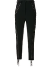 DOLCE & GABBANA EYELET DETAIL LACE-UP TROUSERS