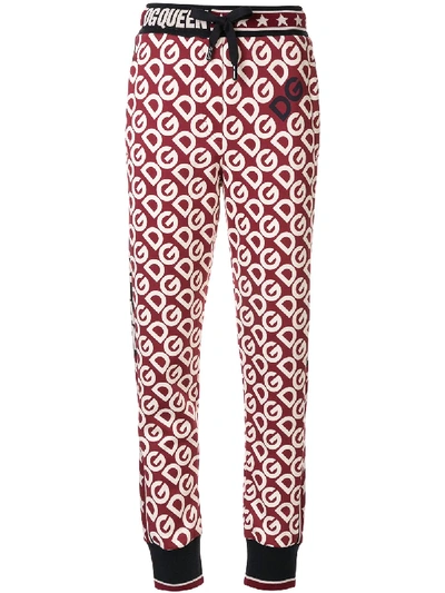 Dolce & Gabbana Logo Track Trousers In Red