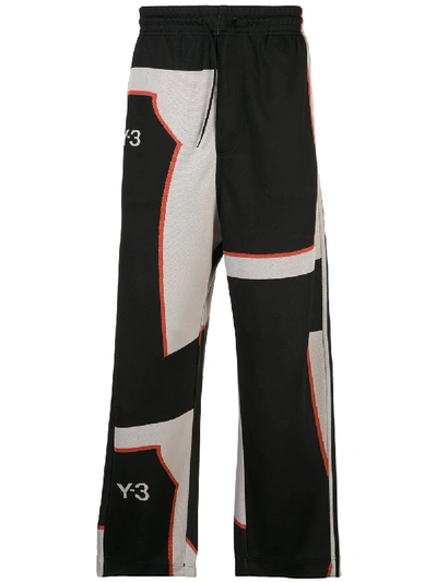 Y-3 科技织物提花运动裤 In Black